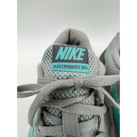 Nike Womens Flex Experience RN 4 Running Shoes Size 8.5 Gray Teal Mesh Lace Up - Picture 5 of 11